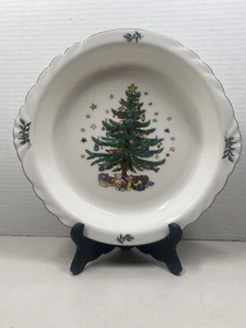 Seltene Vintage Nikko Happy Holidays Weihnachten 10" Runde Kuchenplatte Neu im Karton - Bild 1 von 6