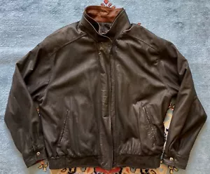 CHAQUETA BOMBER DE CUERO NEGRO REMY - 44 PARA HOMBRE - DOBLE CUELLO - PIEL DE CORDERO - FLEXIBLE - Imagen 1 de 9