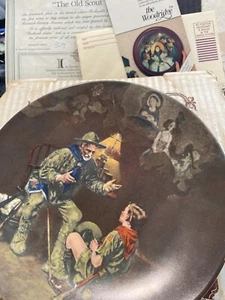 1990 NORMAN ROCKWELL HERITAGE COLLECTION #14 THE OLD SCOUT COLLECTOR PLATE - Picture 1 of 12