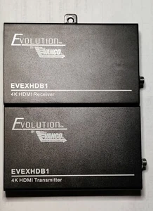 VANCO Evolution EVEXHDB1 4K 1080p HDBaseT Transmitter & Receiver HDMI - Picture 1 of 4