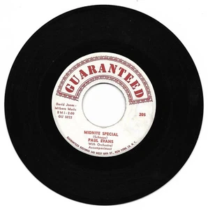 Paul Evans: "Midnite Special" / "Since I Met You Baby" - VG+ '60 - plays well! - Foto 1 di 2