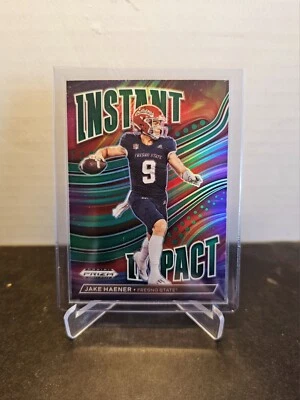 JAKE HAENER 2023 Panini Prizm DP 🏈 INSTANT IMPACT Green Prizm ROOKIE #II-7  - Image 1 of 2