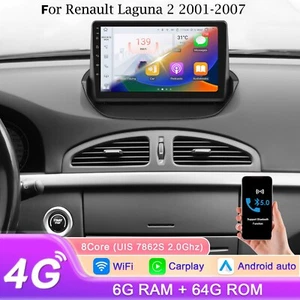 für Renault Laguna 2 9'' Autoradio Stereo Carplay 6+64GB GPS Android 13 DSP NAVI - Bild 1 von 24