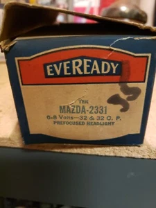NORS EVEREADY MAZDA-2331 PREFOCUSED HEADLIGHT 6-8 VOLTS,32 C.P. (10) - Picture 1 of 5