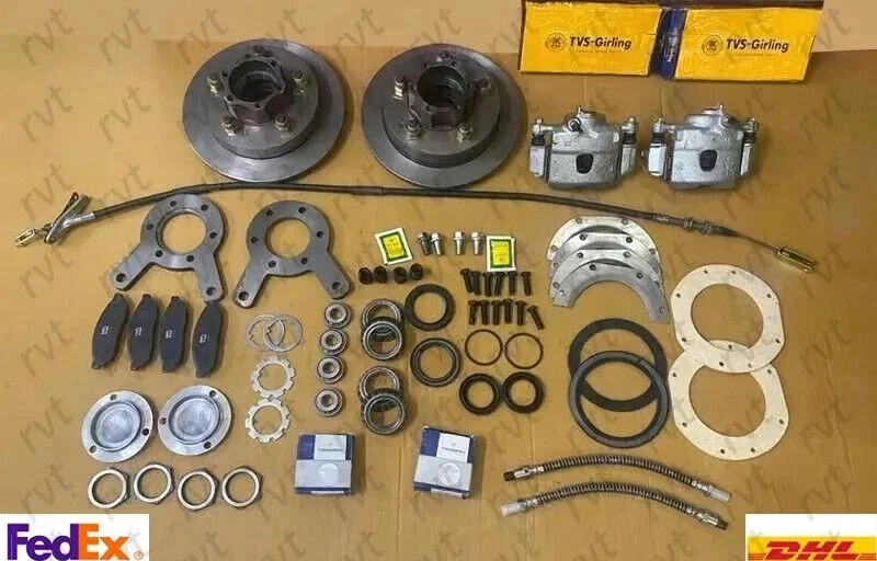 Kit de conversión de freno de disco - ruedas delanteras de 11" para Willys Jeep CJ2, CJ3 CJ5 M38 Foto 1 de 2