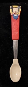 Vintage Evenflo Disney Mickey Mouse Infant Feeding Spoon Rubber Rare HTf - Picture 1 of 5