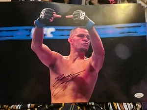 Authentic Nate Diaz UFC MMA Signed Mini Poster Print 11 By 17 Inches JSA COA - Picture 1 of 3