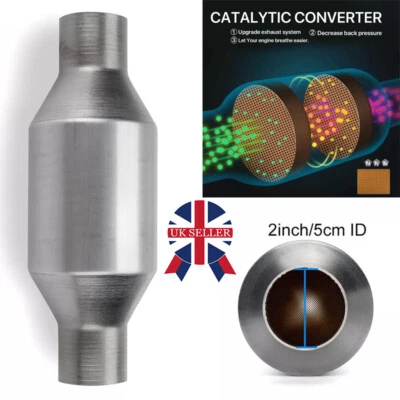 Universal 2" Sports Cat Catalytic Converter High Flow 400 Cell-Stainless Steel - Image 1 of 4