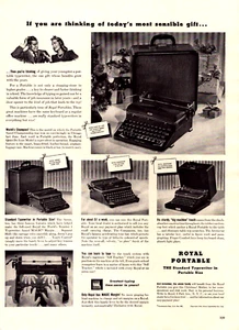 1941 Royal tragbare Schreibmaschine Vintage Printanzeige - Bild 1 von 1