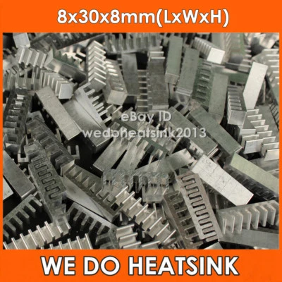 10pcs Extruded 8*30*8mm Heat Sink Cooler Aluminum 8x30x8mm Heatsink For DIP - Image 1 of 4