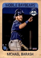 2018 Mobile BayBears Choice 3 Michael Barash Boca Raton Florida FL Baseball Card
