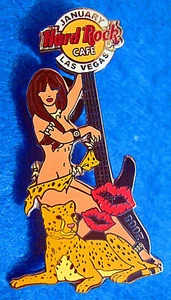 LAS VEGAS BAILARINA DESNUDA CHICA SERIE CHEETAH'S CLUB LABIOS ROJOS Hard Rock Café PIN LE - Imagen 1 de 1