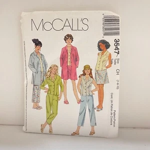 #3547 McCalls Mädchen ungefütterte Jacke Tops Capri Hose und Rock Schnittmuster - Bild 1 von 6