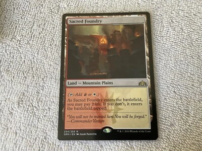 Magic the Gathering MTG 1x Sacred Foundry Guilds of Ravnica Pack Fresh - Image 1 of 2