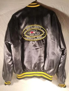 VTG BLACK NYLON NORTH COUNTY STREET RODS JACKET SZ XXL MADE USA MASSACHUSETTSS - Picture 1 of 3