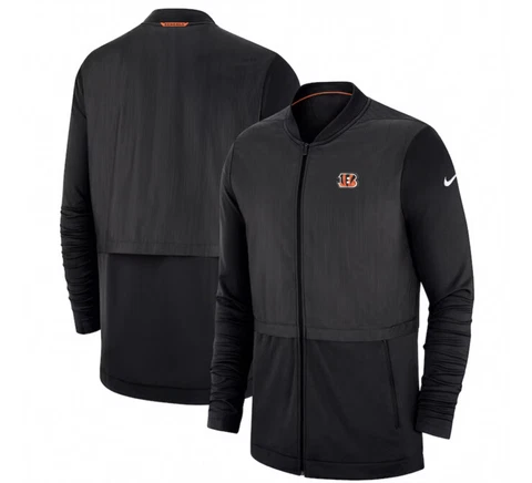 Cincinnati Bengals Nike Sideline Elite Hybrid Full-Zip Jacket Black Men XXXL 3XL Cover