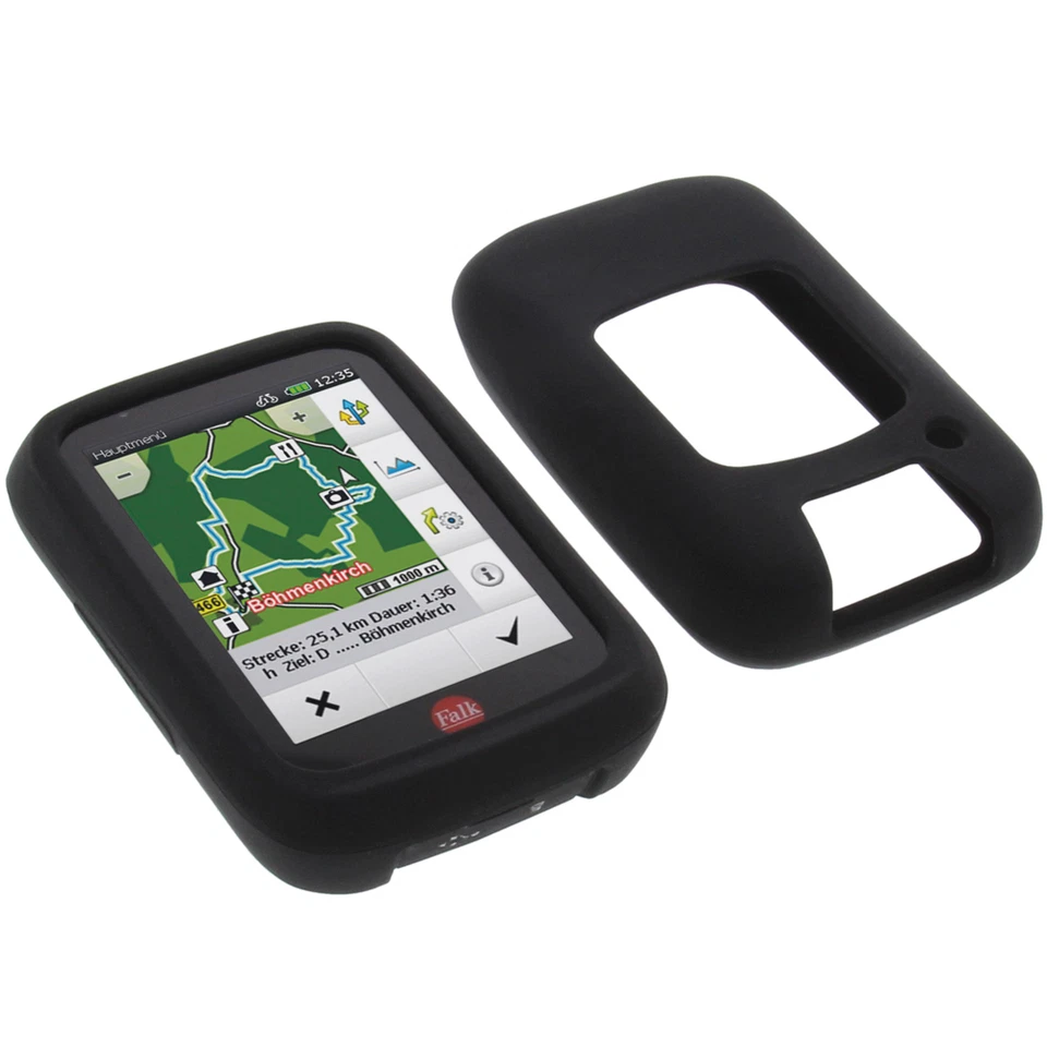 Sac Pour Falk Tiger Geo Étui en Silicone Caoutchouc Case GPS Noir - Photo 1/1