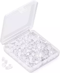 Silicone Earring Backs Earring Backings 1200 Pcs Soft Clear Ear Safety Back Pads - Picture 1 of 12