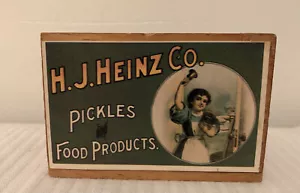 Heinz Pickle Pittsburgh Wooden Wood Pencil Pen holder desk office Rare Vintage - Picture 1 of 6