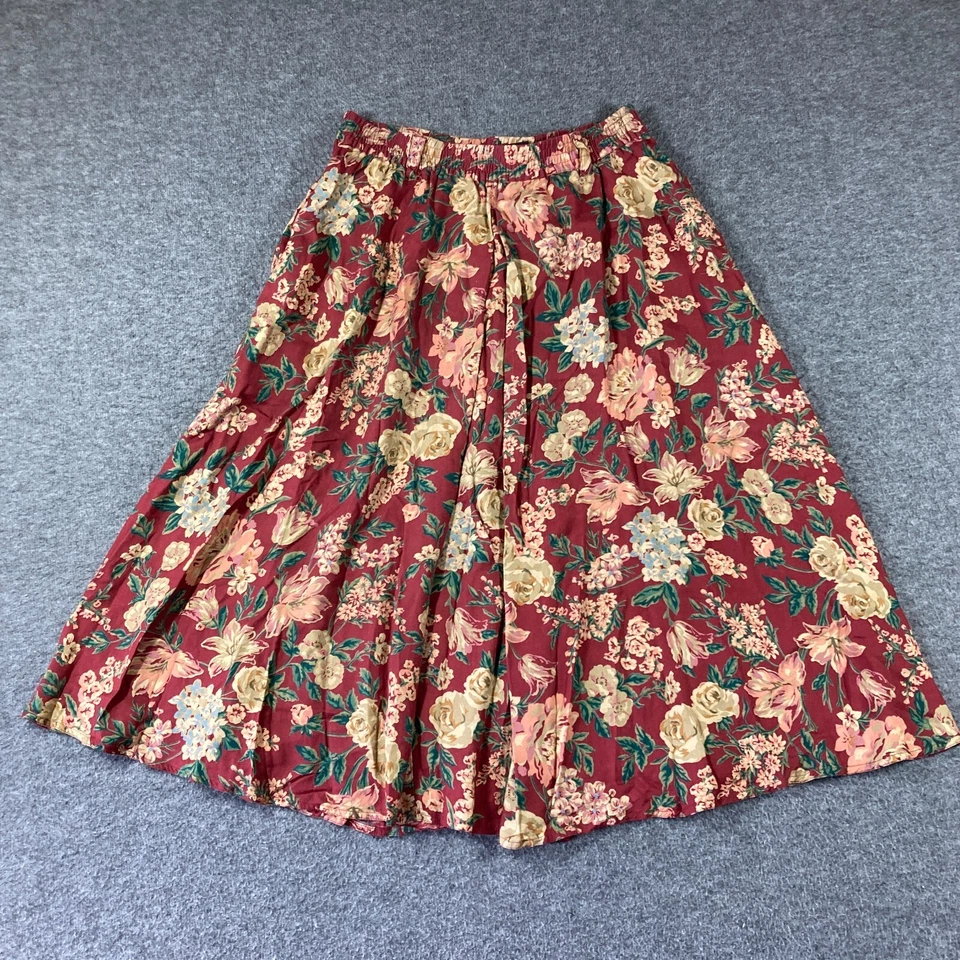 Falda Floral Liz Sport Cottage De Colección Para Mujer Talla Grande L Roja Inglés Country Foto 1 de 4