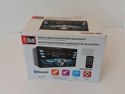 (1) DUAL ELECTRONICS DXRM57BT CAR STEREO 2-DIN BLUETOOTH AUX AM/FM RADIO - Image 1 of 4