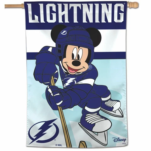 TAMPA BAY LIGHTNING MICKEY MOUSE DISNEY 28"X40" BANNER FLAG NEW WINCRAFT ⚡ Cover