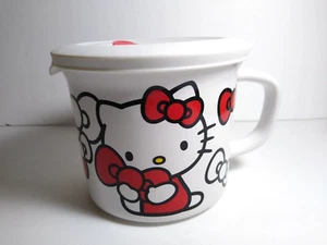 HELLO KITTY Mug Sanrio 20 Oz On The Go Soup Meal Vented Lid Cute Cat CorningWare - Picture 1 of 5