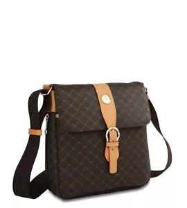 Rioni Signature Brown Top Buckle Messenger Bag St-20179 - Picture 1 of 3