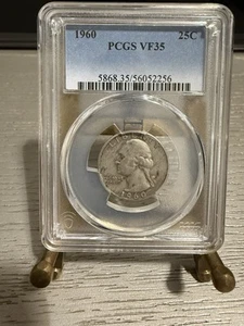 1960 Washington Quarter-PCGS VF35 - Picture 1 of 2