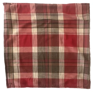 Pottery Barn JACKSON Plaid Pillow Cover Christmas Red Green 24" Cotton - Picture 1 of 4