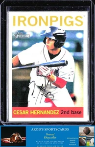 2013 Topps Heritage Minor League *Cesar Hernandez **Card #166** AUTO (RC) - Picture 1 of 2