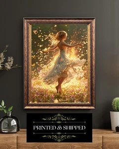 May Goddess Print Pagan Beltaine Wiccan Fantasy Art Spring Floral Decor - Picture 1 of 5