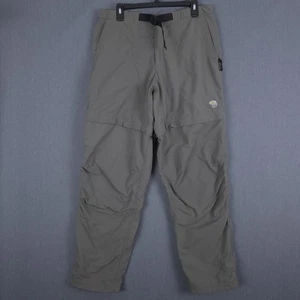 Mountain Hardwear Convertible Pants Men Large Green Nylon Zip Off Outdoor Hiking - Picture 1 of 12