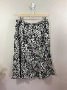 Size 14 Fully Lined Side Zip - Beautifully Made Skirt - EWM - Summer-Linen Blend - Picture 1 of 4
