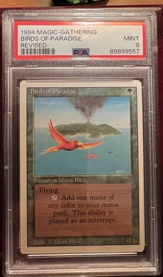 Magic The Gathering MTG BIRDS OF PARADISE Revised PSA 9 Mint - Image 1 of 2