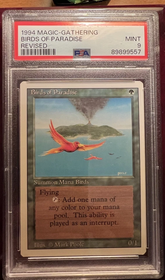 Magic The Gathering MTG BIRDS OF PARADISE Revised PSA 9 Mint - Image 1 of 2