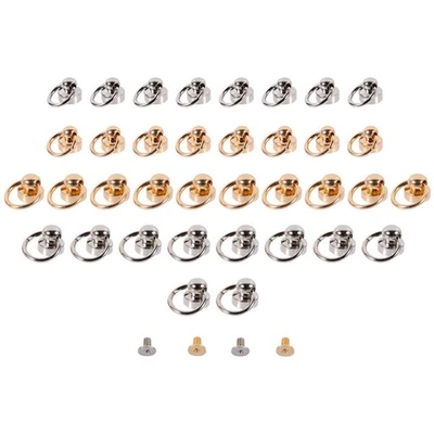  40 set di chiodi per viti per rivetti in ottone fai-da-te con rivetto a testa - Immagine 1 di 4