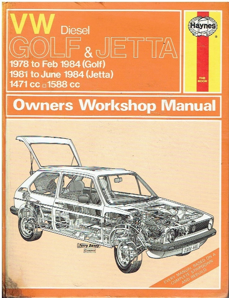 VW GOLF MK1 1.5 & 1.6 DIESEL (INCL CADDY) 1978-84 OWNERS WORKSHOP MANUAL - Image 1 of 1