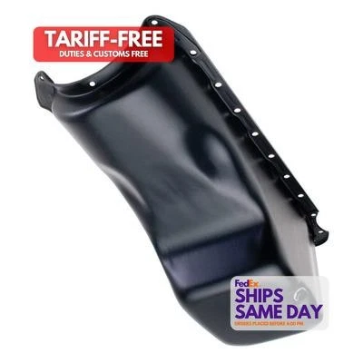 Trans-Dapt 8632, One Black Steel Bbc Oil Pan Black High Performance & Racing Par - Image 1 of 4