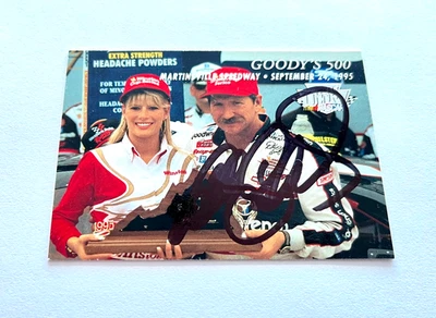Dale Earnhardt NASCAR 1996 Fleer Ultra #192 Martinsville Win Autographed Signed - Image 1 of 4