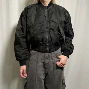 Schott MA-1 Military Flight Jacket Civilian Short Length Equivalent Used CAVE-0 - Picture 1 of 9