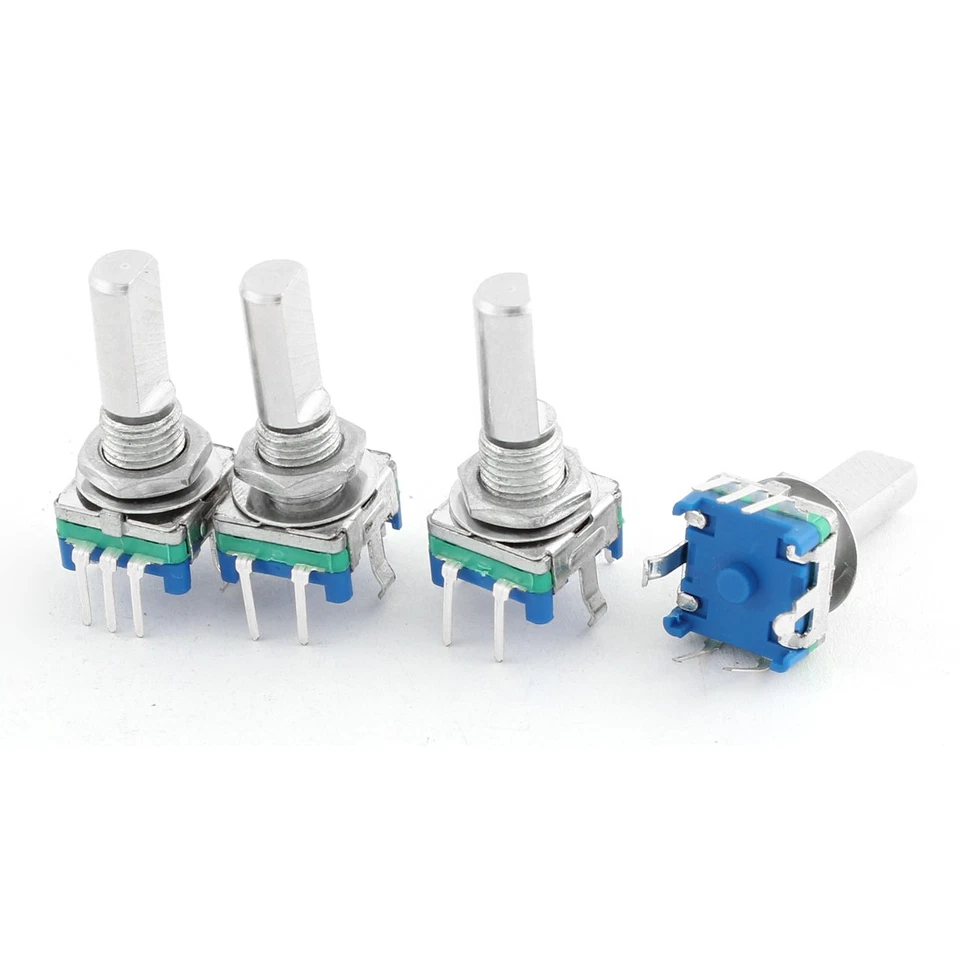 4pcs 5Terminaux 20 points détentes 360° Encodeur rotatif avec bouton-poussoir - Photo 1/2