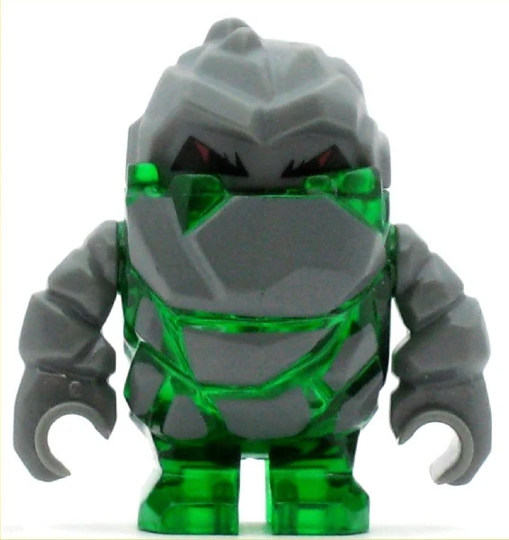 LEGO Power Miners Minifigure Rock Monster Boulderax Trans-Green (Genuine) - Image 1 of 1