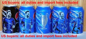 Latas vacías PEPSI Fútbol UEFA Champions League 330 ml. Ucrania 2022 - 5 uds. - Imagen 1 de 8