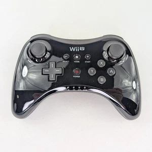 Controlador WII U Negro Pro (Sin cable de carga) Probado Funcionando WUP-005 - Imagen 1 de 11