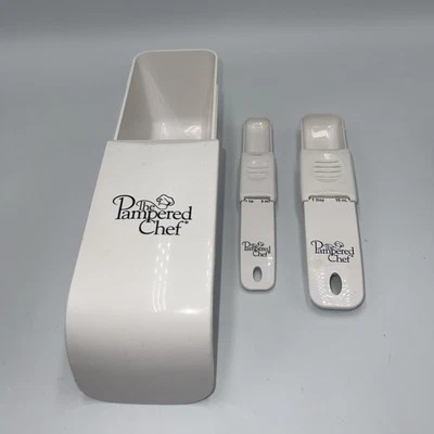 Pampered Chef Adjustable Measuring Cup, Teaspoon & Tablespoon Set of 3 - Image 1 of 4