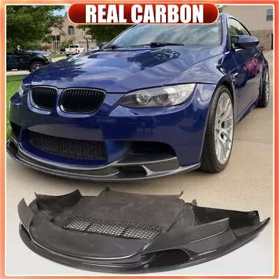Alerón labial de parachoques delantero de carbono real para BMW Serie 3 E90 E92 E93 M3 2005-2012 Foto 1 de 4