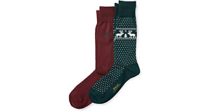 Polo Ralph Lauren Men's Reindeer Trouser Sock 2-Pack 10-13