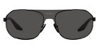 Prada Ps 53Ys Sunglasses Men Black Dark Gray Rectangle 140 New & Authentic