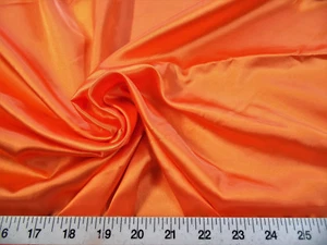 Discount Fabric Charmeuse Silky Bridal Satin Apparel Orange CS16 - Picture 1 of 1